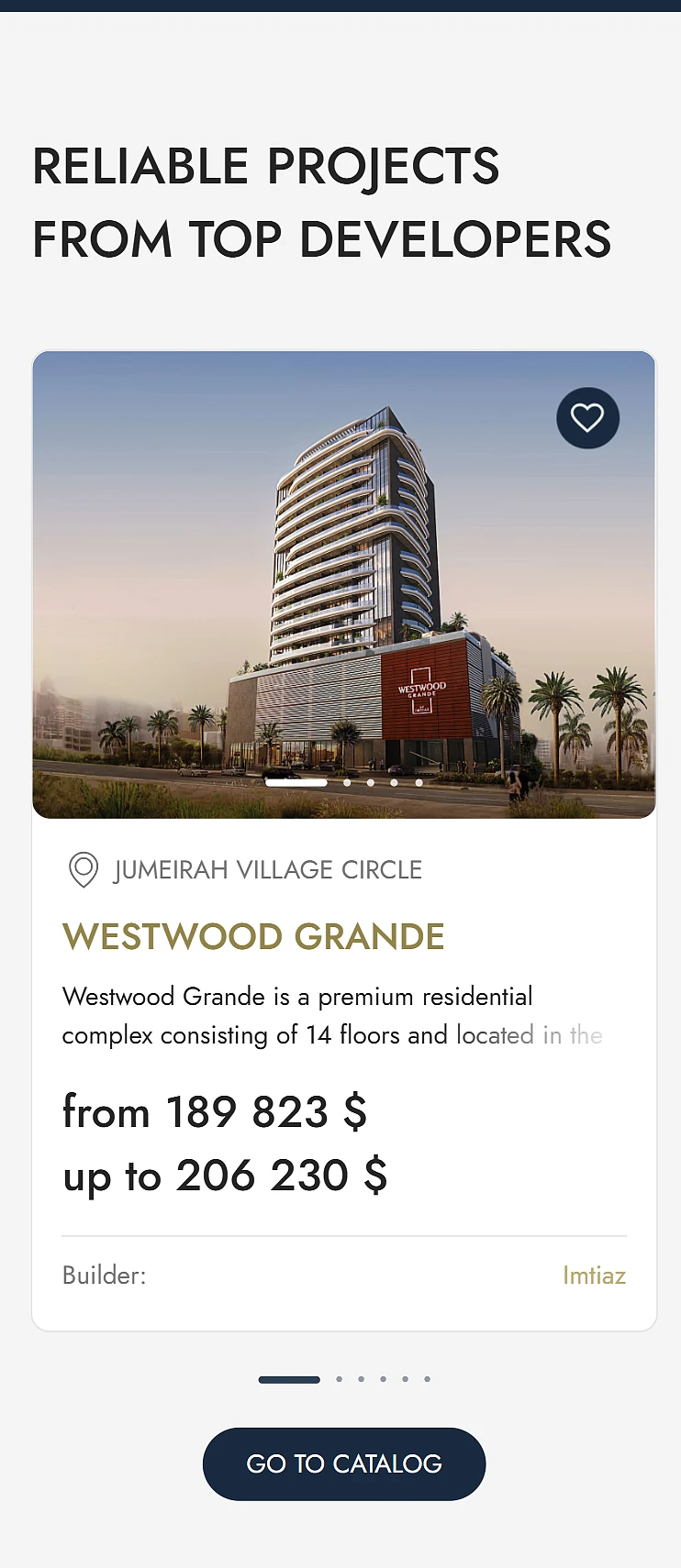 Wohnkomplex Westwood Grande im Viertel Jumeirah Village Circle in Dubai
