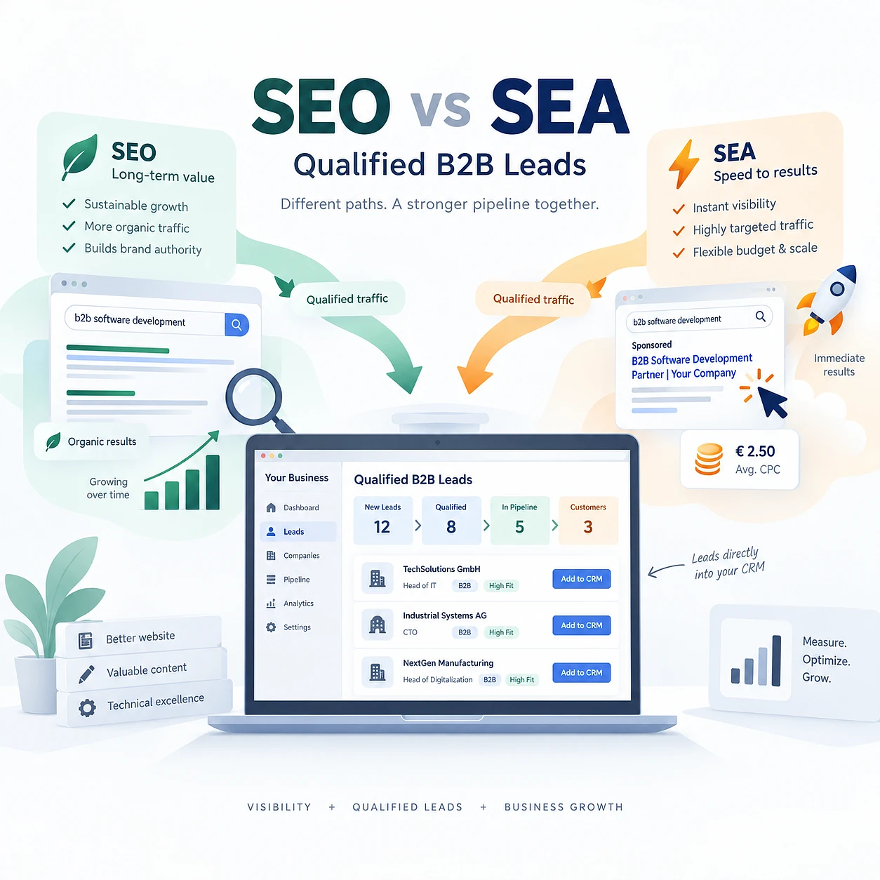 SEO или контекстная реклама: что приносит больше качественных B2B-лидов?